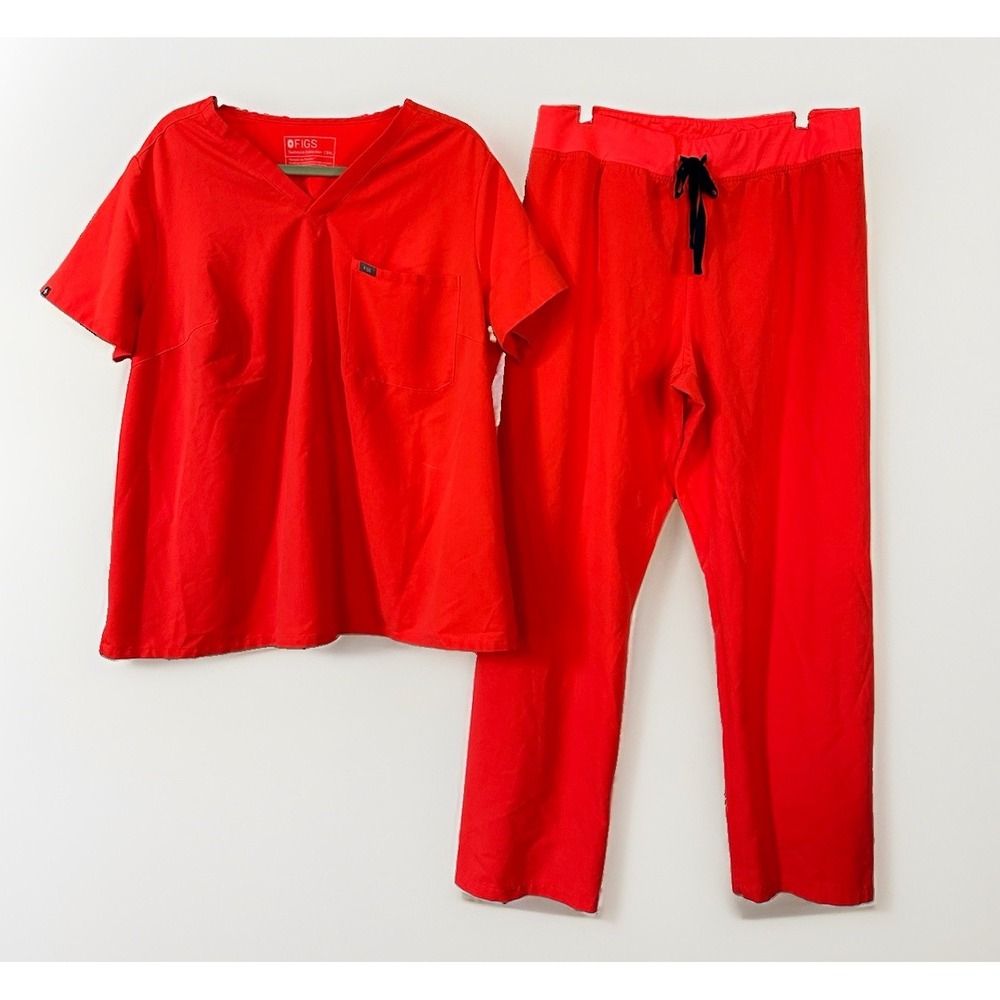 FIGS Technical Collection Coral Scrub Top Pants Set Top 3XL Bottom 2XLT